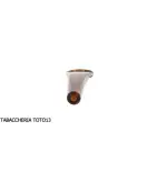 Bocchino curvo in metacrilato "ambra scura" per pipa in pannocchia - Accessori Per Pipe