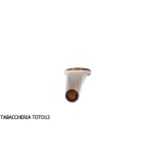 Curved mouthpiece in "dark amber" methacrylate for corncob pipe - Accessories for tobacco pipes