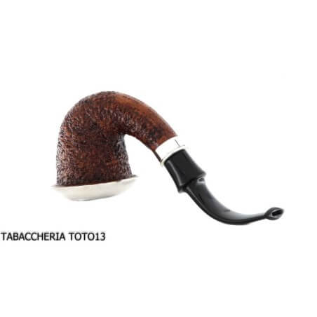 Ser Jacopo R1 rusticated calabash pipe with silver ferrule and top Ser Jacopo Pipe