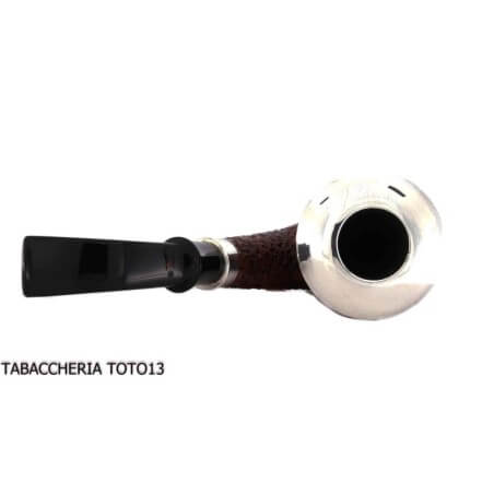 Ser Jacopo R1 rusticated calabash pipe with silver ferrule and top Ser Jacopo Pipe