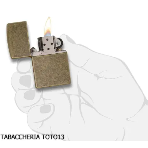 Zippo Brass in ottone anticato scuro - Accendini