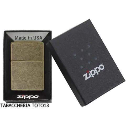Zippo Brass in ottone anticato scuro - Accendini