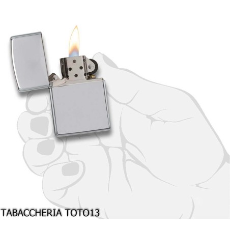 Zippo pulido regular de cromo mod. 250-Encendedores Zippo