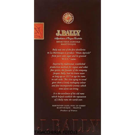 J. Bally 7 ans, bouteille de piramides Vol.45% Cl. 70 J. Bally Distillery Rhum