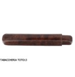 Cigar holder tube in dark briar colored Florentine leather - Accessories Cigar