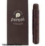 Cigar holder tube in dark briar colored Florentine leather - Accessories Cigar