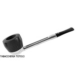 Falcon classic pipe straight with aluminum base and 2 assorted heads - Tobacco Pipes - Metal