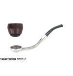 Classic curve Falcon pipe with aluminum base and 2 assorted heads-Falcon