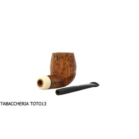 Straight billiard-shaped pipe with contrasting polished briar finish Ganci F. Pipemakers Ganci Francesco pipemakers