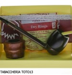 Extra straight Falcon pipe with burnished aluminum base and 2 assorted heads-Falcon