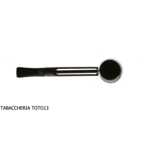 Pipa Falcon extra droit avec base en aluminium bruni et 2 embouts assortis-Falcon