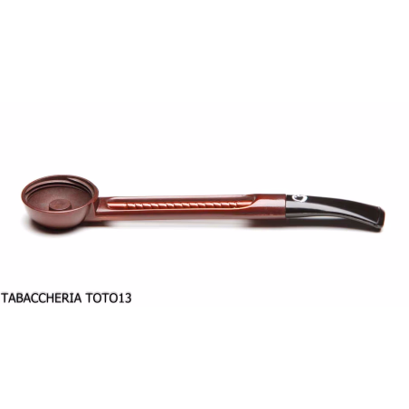 Extra straight Falcon pipe with burnished aluminum base and 2 assorted heads-Falcon