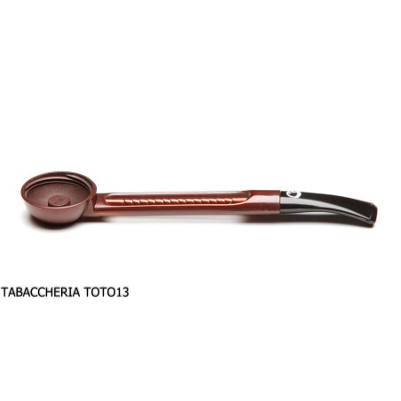 Pipa Falcon extra droit avec base en aluminium bruni et 2 embouts assortis-Falcon
