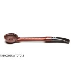 Extra straight Falcon pipe with burnished aluminum base and 2 assorted heads-Falcon