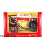 Extra curve Falcon pipe with burnished aluminum base and 2 assorted heads - Tobacco Pipes - Metal