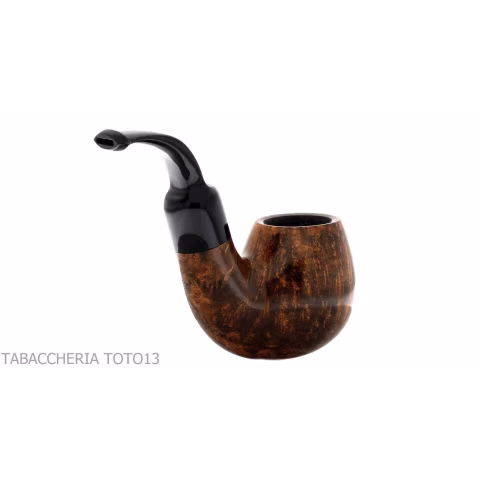Fiamma di Re Bent billiard pipe in glossy briar 1 crown - Tobacco Pipes