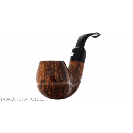 Fiamma di Re Bent billiard pipe in glossy briar 1 crown - Tobacco Pipes