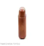 Estuche de bolsillo en piel de coñac florentino color briar para 5 entrepisos toscanos - Funda de bolsillo para media toscana
