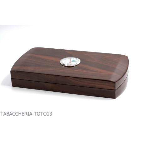 Humidified box for Tuscan cigars in walnut with external hygrometer - Accessories Cigar