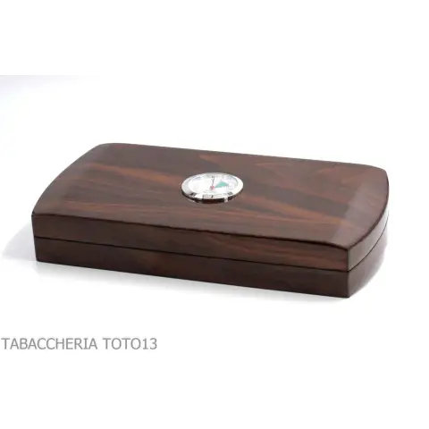 Scatola umidificata per sigari toscani in noce con igrometro esterno - Accessori Per Sigari
