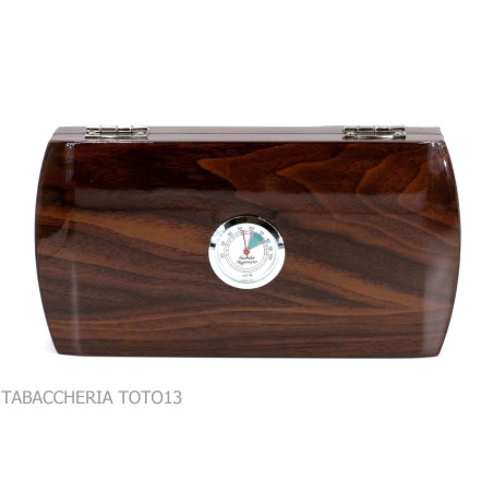 Humidified box for Tuscan cigars in walnut with external hygrometer - Accessories Cigar