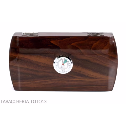Scatola umidificata per sigari toscani in noce con igrometro esterno - Accessori Per Sigari