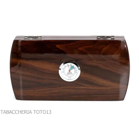 Scatola umidificata per sigari toscani in noce con igrometro esterno - Accessori Per Sigari