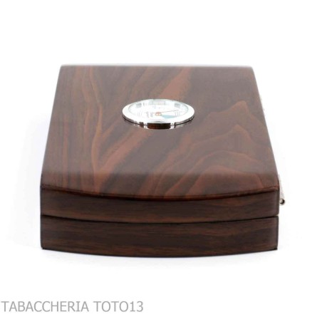 Humidified box for Tuscan cigars in walnut with external hygrometer - Accessories Cigar
