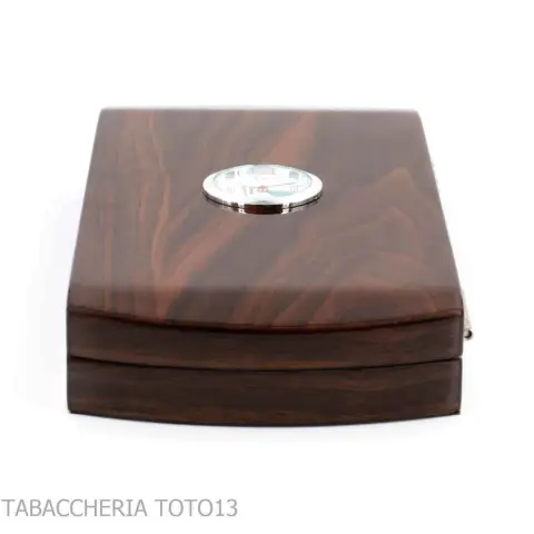 Scatola umidificata per sigari toscani in noce con igrometro esterno - Accessori Per Sigari
