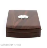 Scatola umidificata per sigari toscani in noce con igrometro esterno - Accessori Per Sigari