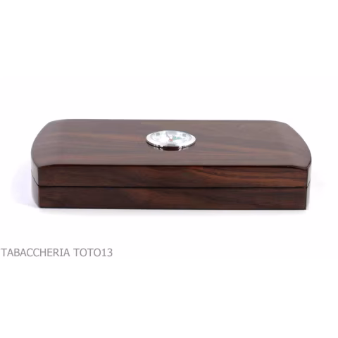 Scatola umidificata per sigari toscani in noce con igrometro esterno - Accessori Per Sigari