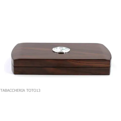 Scatola umidificata per sigari toscani in noce con igrometro esterno - Accessori Per Sigari