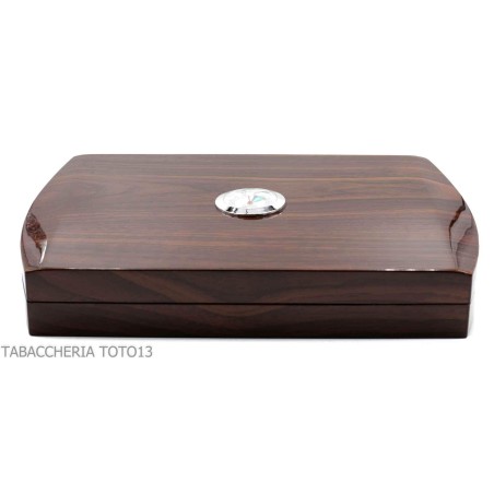 Grande boîte humidifiée pour cigares Toscani en noyer avec hygromètre externe - Accessoires Cigare