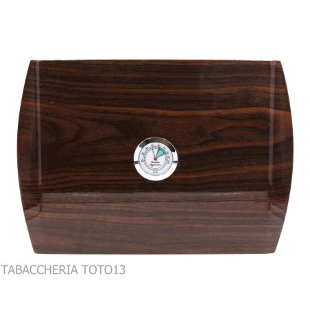 Grande boîte humidifiée pour cigares Toscani en noyer avec hygromètre externe - Accessoires Cigare