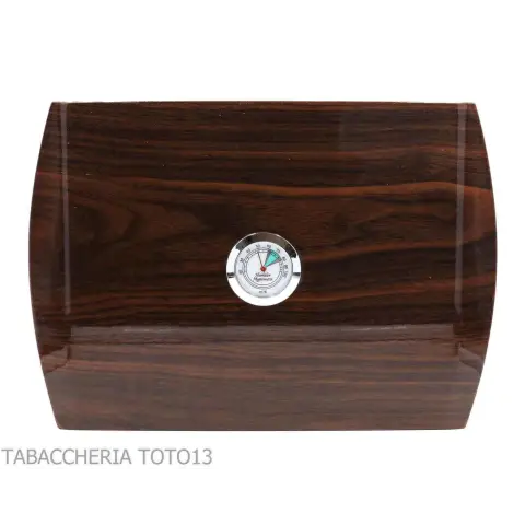 Scatola grande umidificata per sigari Toscani in noce con igrometro esterno - Accessori Per Sigari