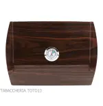 Scatola grande umidificata per sigari Toscani in noce con igrometro esterno - Accessori Per Sigari