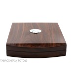 Grande boîte humidifiée pour cigares Toscani en noyer avec hygromètre externe - Accessoires Cigare
