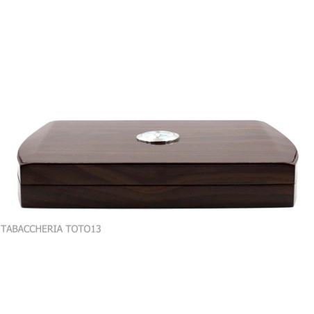 Large humidified box for Toscani cigars in walnut with external hygrometer - Accessories Cigar