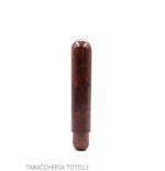 Shaped cigar holder 3 places double crown, in dark briar colored Florentine leather - Poket Case for Cigar - Florentine leath