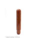 Porte-cigares profilé, double couronne, 3 places, en cuir cognac couleur cognac - étui à cigares - Cuir florentin