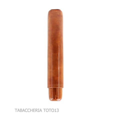 Zigarettenspitze aus florentinischem cognacfarbenem Leder - Taschen-Zigarrenetui