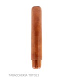 Cigar holder tube in Florentine briar-colored cognac leather - Poket Case for Cigar - Florentine leather