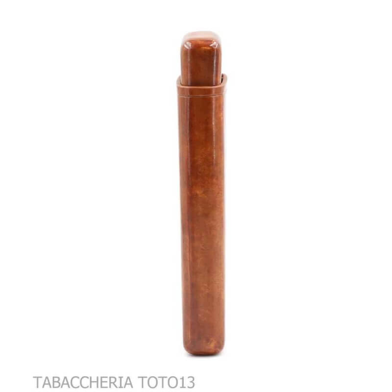 Smooth cigars pocket in Florentine briar-colored cognac leather - Peroni Firenze