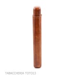 Poche à cigares lisse en cuir couleur cognac à la florentine - Etuis de poche pour Toscano long - Cuir florentin