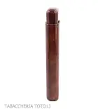 Smooth cigars pocket in dark briar colored Florentine leather - Pocket cases for long Toscano