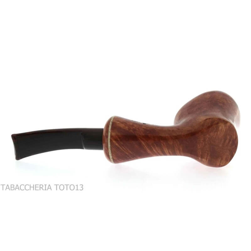 Pipa Viprati in light burr walnut, freeform curved mouthpiece - Viprati Pipe