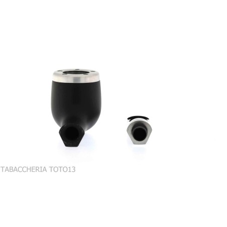 Pipe billard droit noir Bentley Steel Work - Pipe Pour le Tabac - Racine naturelle