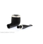 Bentley Steel Work gerade schwarze Billardpfeife - Tabakpfeifen