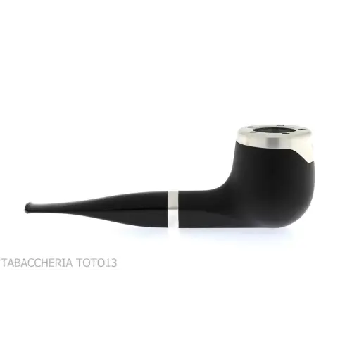 Bentley Steel Work straight black billiard pipe - Tobacco Pipes - Natural root