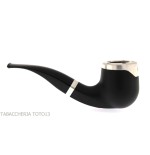 Bentley Steel Work matt black billiard bent pipe - Tobacco Pipes - Natural root